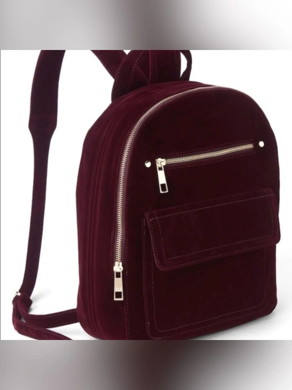 GAP Burgundy Mini Velvet Backpack Bag preppy classic ballet core retro luxury